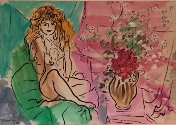 Edward Piper Strawberry Blond and Pink Flowers 2